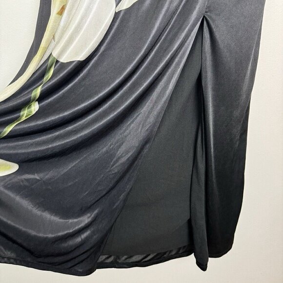 Altuzarra for Target Black Orchid Long Sleeve Satin Maxi Dress  Size Medium - Picture 3 of 6